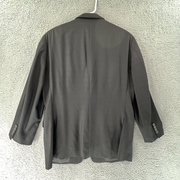 John W Nordstrom Loro Piana‎ 100% Wool Sport Coat 41 R Black Two Button Plaid - Picture 2 of 15